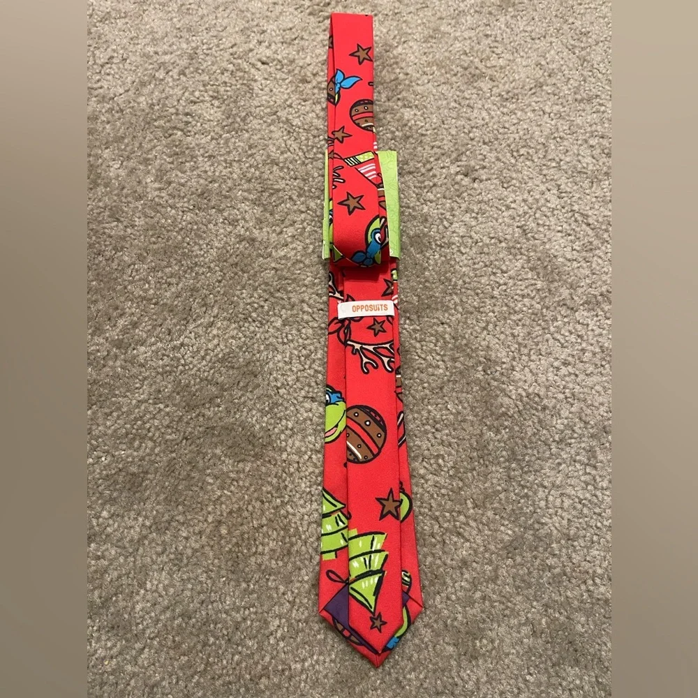 NWT Opposuits Nickelodeon Teenage Mutant Ninja Turtles TMNT Christmas Neck Tie